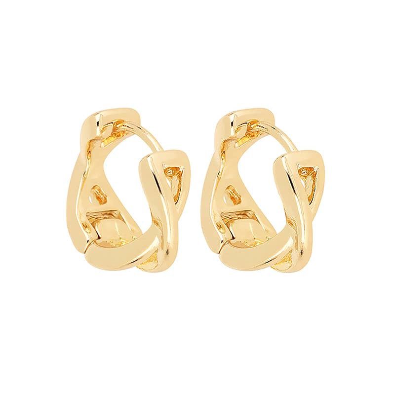 Twisted Hoop Earring - Gold
