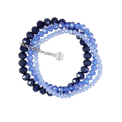Ville Set of 3 Crystal Bracelets- Blue