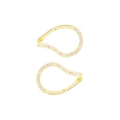 Diamond Teardrop Earring - Gold