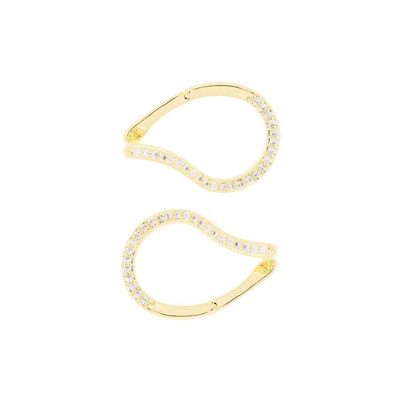 Diamond Teardrop Earring - Gold