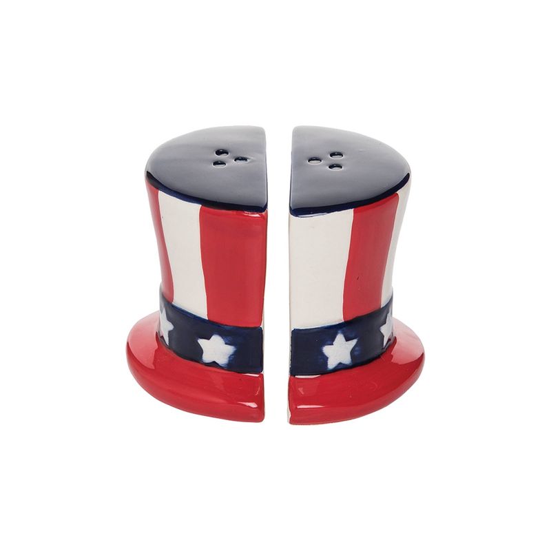 Patriotic Uncle Sam Hat 4th Of July Salt &amp; Pepper Shaker Set