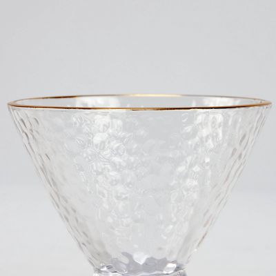 Small Gold Rim Martini Glass