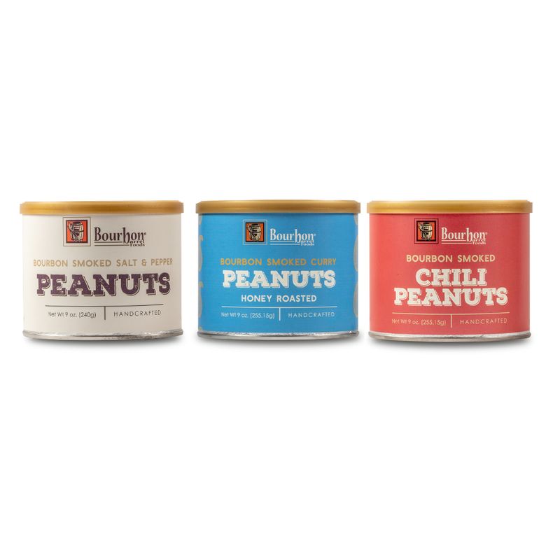 Bourbon Smoked Peanuts Trio - Gift Box