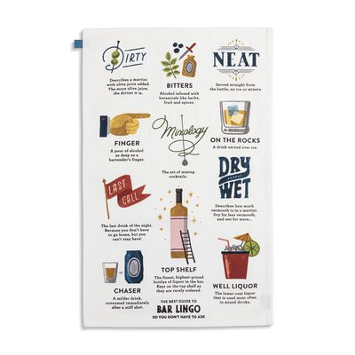 Bar Lingo Cotton Twill Kitchen Towel
