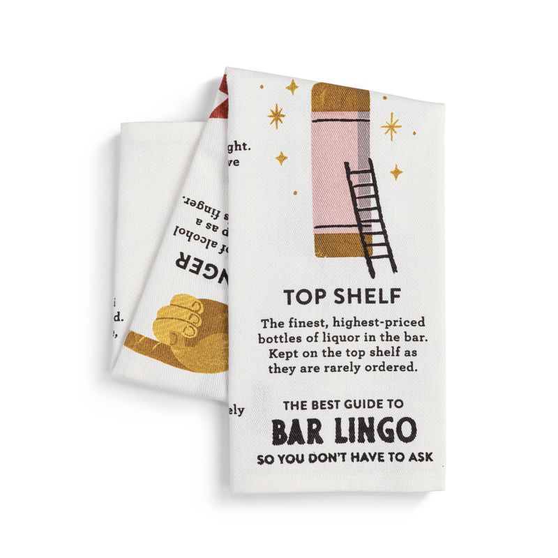 Bar Lingo Cotton Twill Kitchen Towel