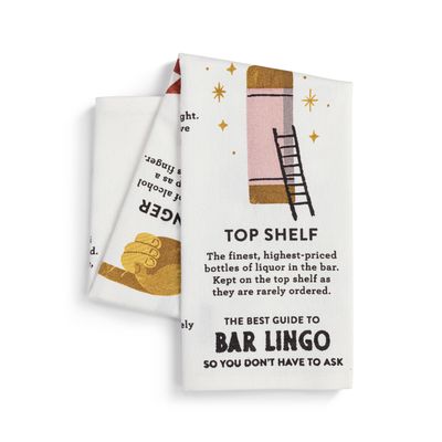 Bar Lingo Cotton Twill Kitchen Towel