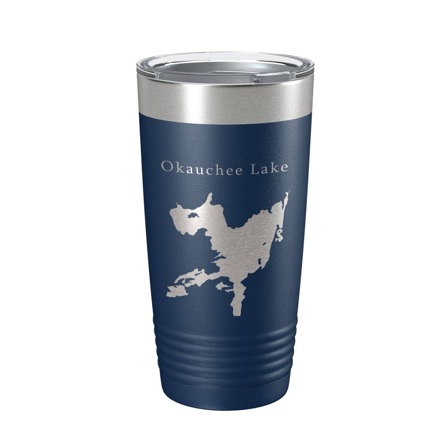 Okauchee Lake Tumbler Travel 20oz, Color: Navy Blue