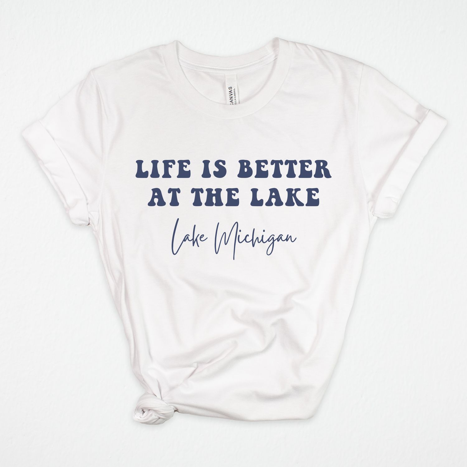Oconomowoc Lake Life is Better Tee, Shirt Color: White, Size: S