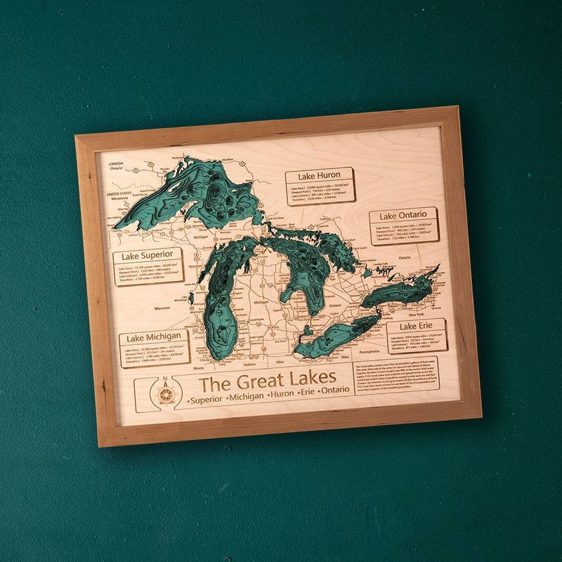 Your Lake Here | 3D Wood Map