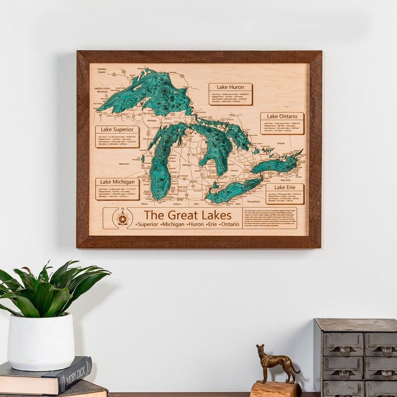 Your Lake Here | 3D Wood Map