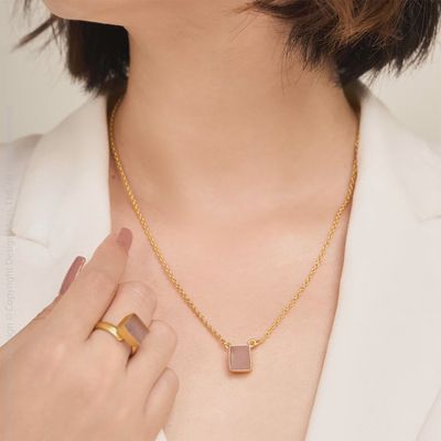 Senja Necklace Rose Quartz