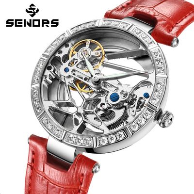 Sinas Cross-border E-commerce Exclusively For Ladies Fashion Hollow Automatic Mechanical Ladies Watch SN337