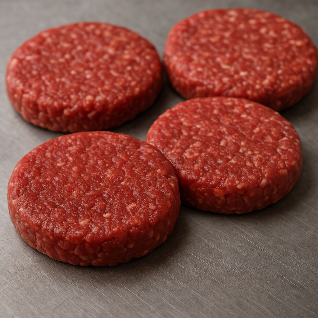 100 % Rind. Null Bullshit. Der Geschmack, den Supermärkte nicht liefern. 150gr pro Stück
