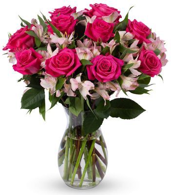 BENCHMARK BOUQUETS - Charming Roses &amp; Alstroemeria
