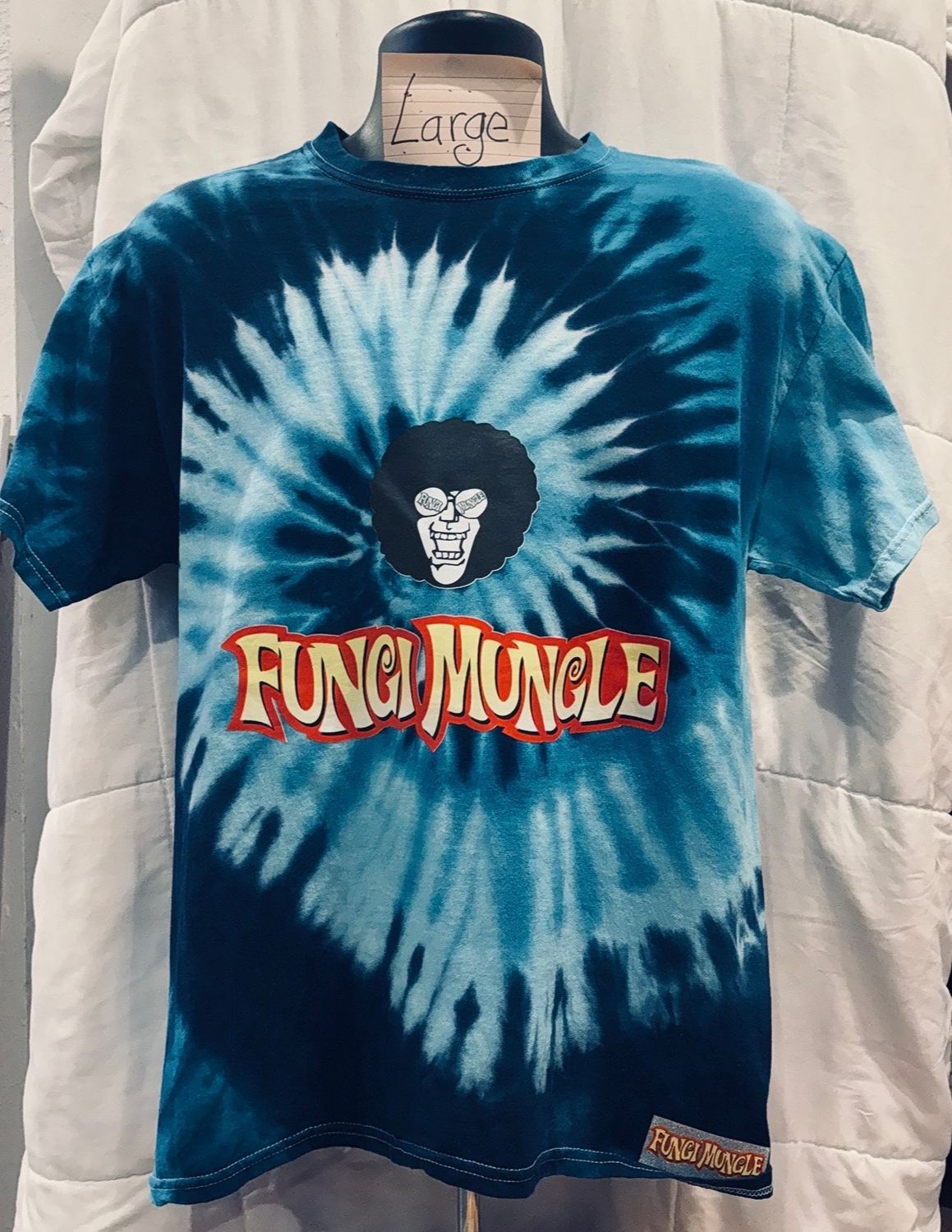 SIR Large Unisex Turquise/Navy Blue Tie Dye Backdrop