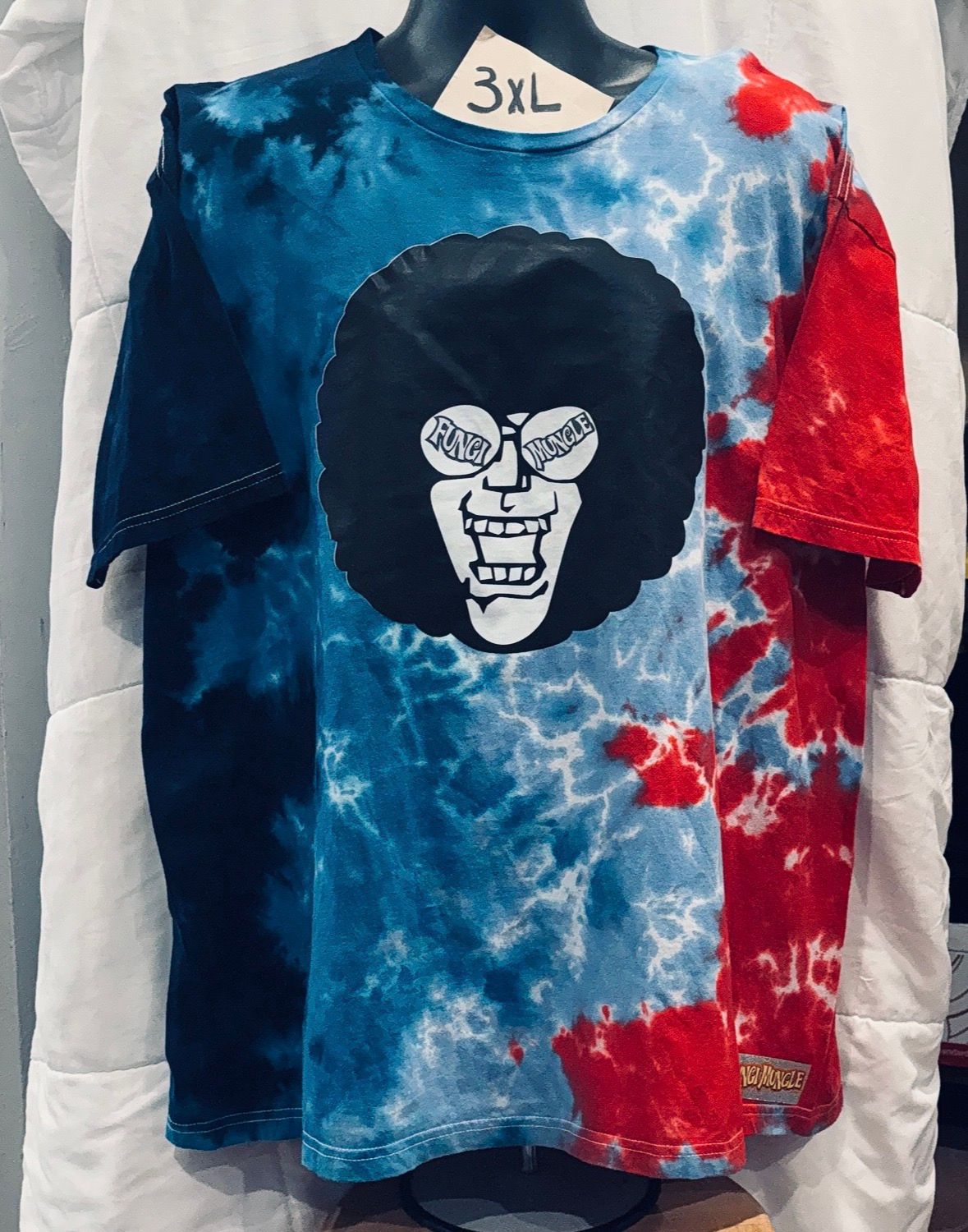 SIR 3XLarge Unisex Tie Dye Red/Navy Blue Frocephus