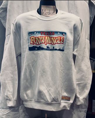 Med Unisex White Texas Sweatshirt - stock