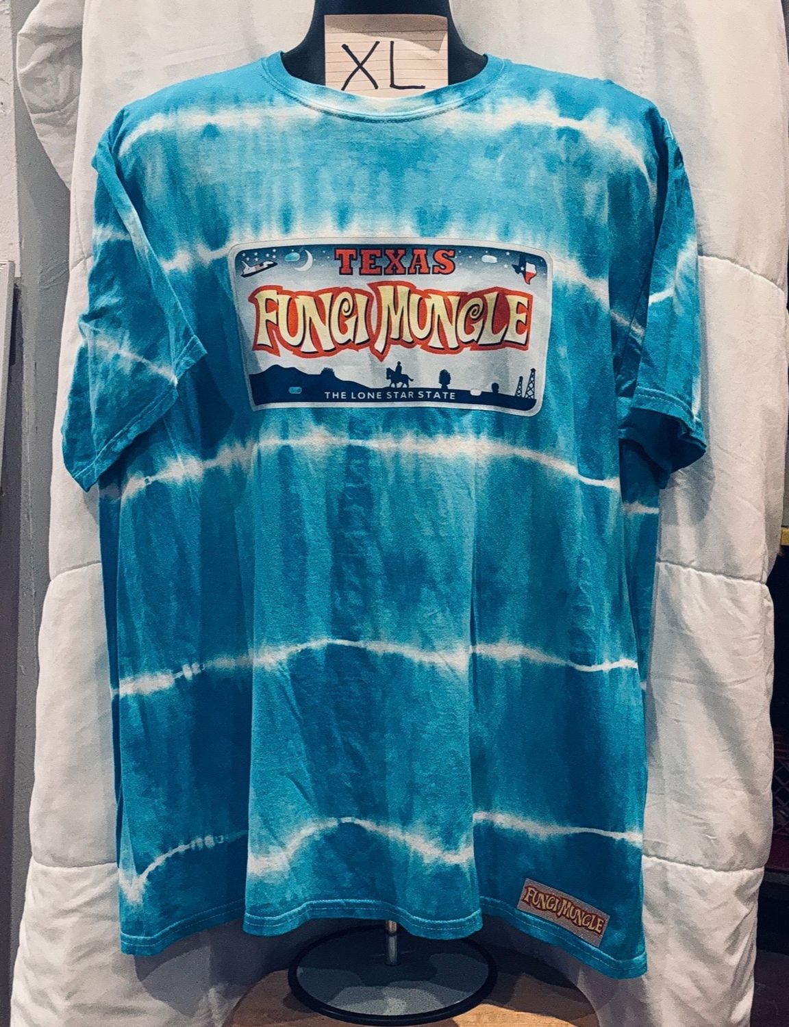 XLarge Unisex Turquise Tie Dye Texas - stock