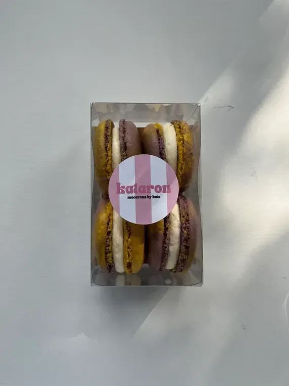 Passievrucht - doosje met 4 macarons