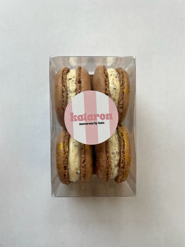 Straciatella - doosje met 4 macarons