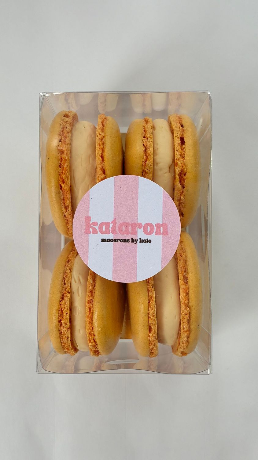 GEZOUTE KARAMEL - doosje van 4 macarons GEZOUTE KARAMEL - doosje van 4 macarons