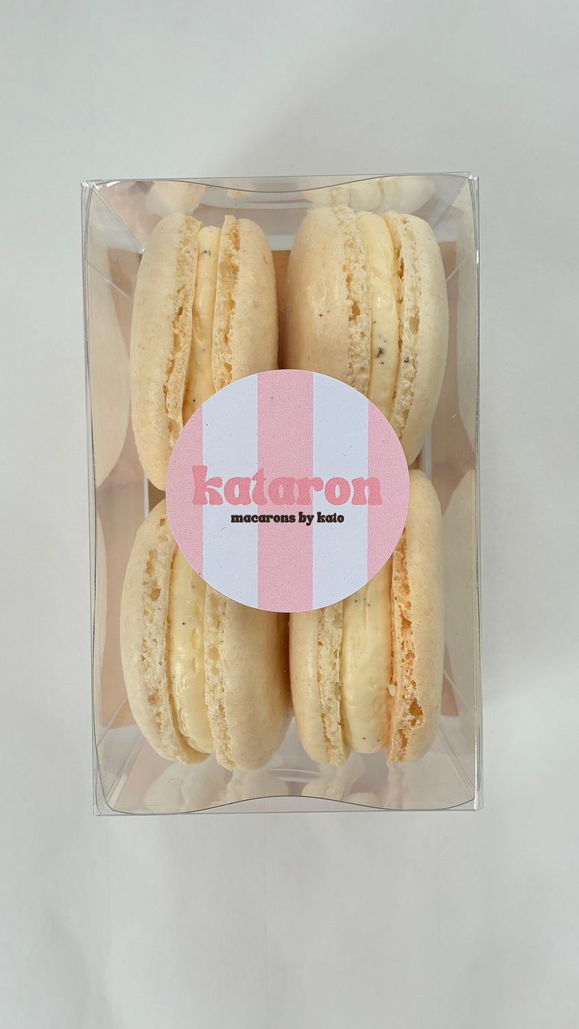VANILLE - doosje van 4 macarons VANILLE - doosje van 4 macarons