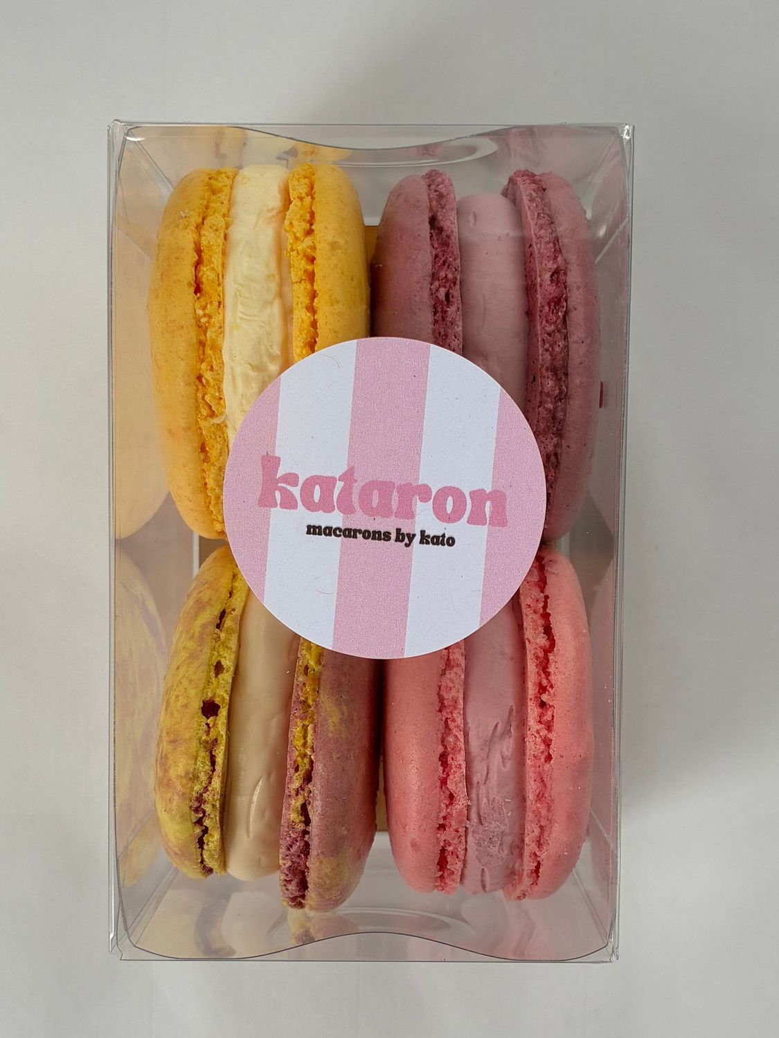 FRUITJES - doosje van 4 macarons FRUITJES - doosje van 4 macarons