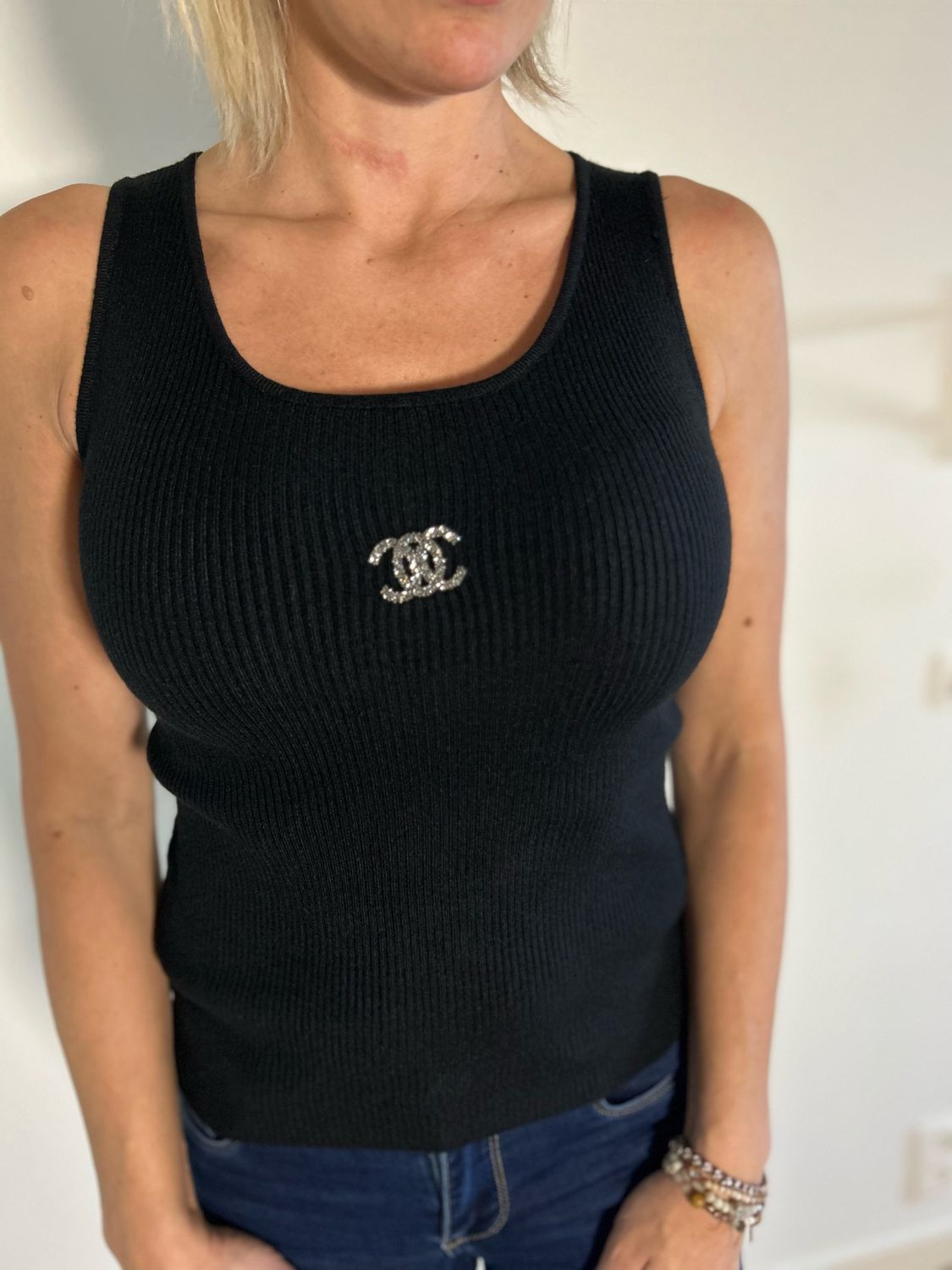 Ribtop CC - zwart