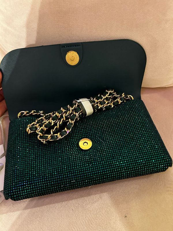 Glitter clutch - Groen