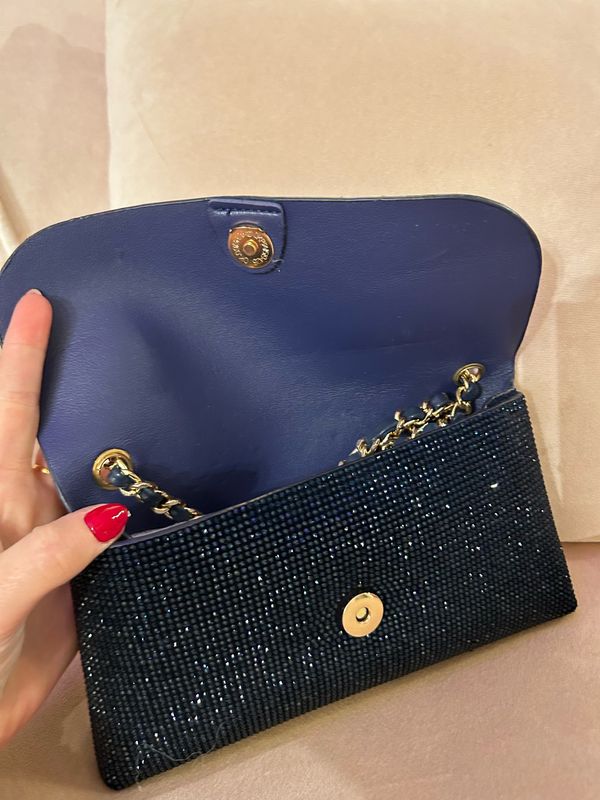 Glitter clutch - Blauw