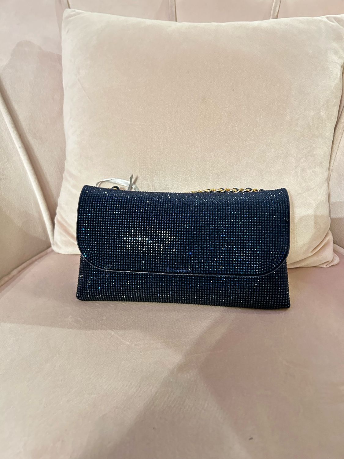 Glitter clutch - Blauw