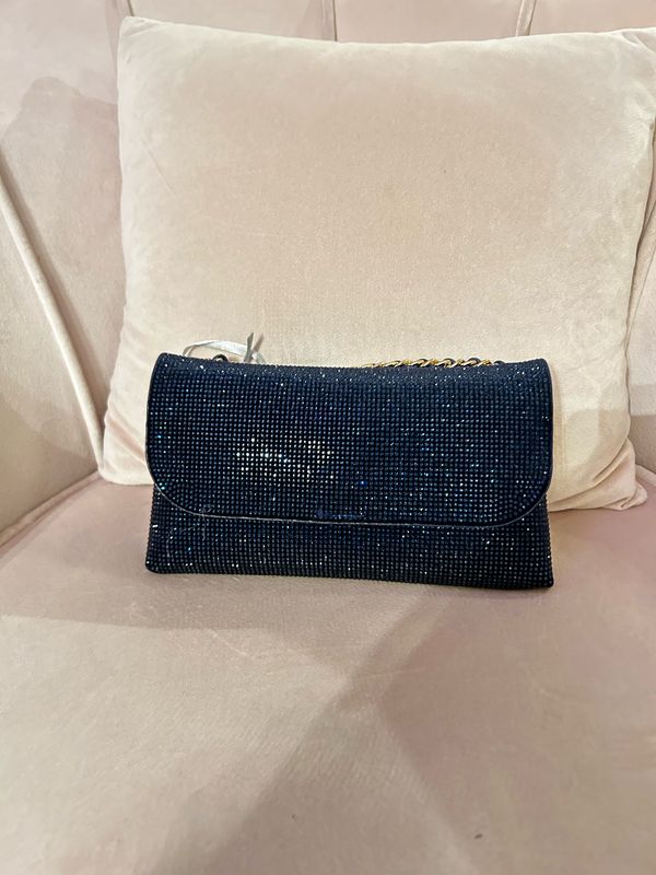 Glitter clutch - Blauw