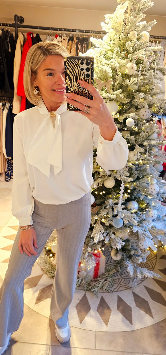 Blouse strik - Wit