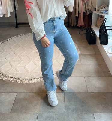 Redial - straight jeans flower