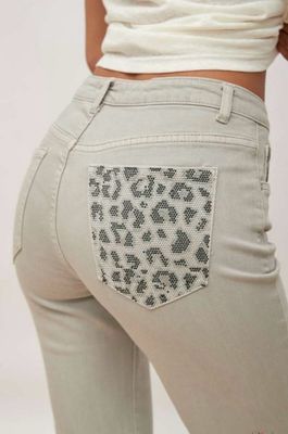 Toxik3 - boyfriend - Grijs strass Leopard