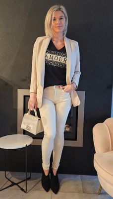 T-shirt Amour - Zwart