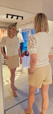 Skort ribfluweel - Beige