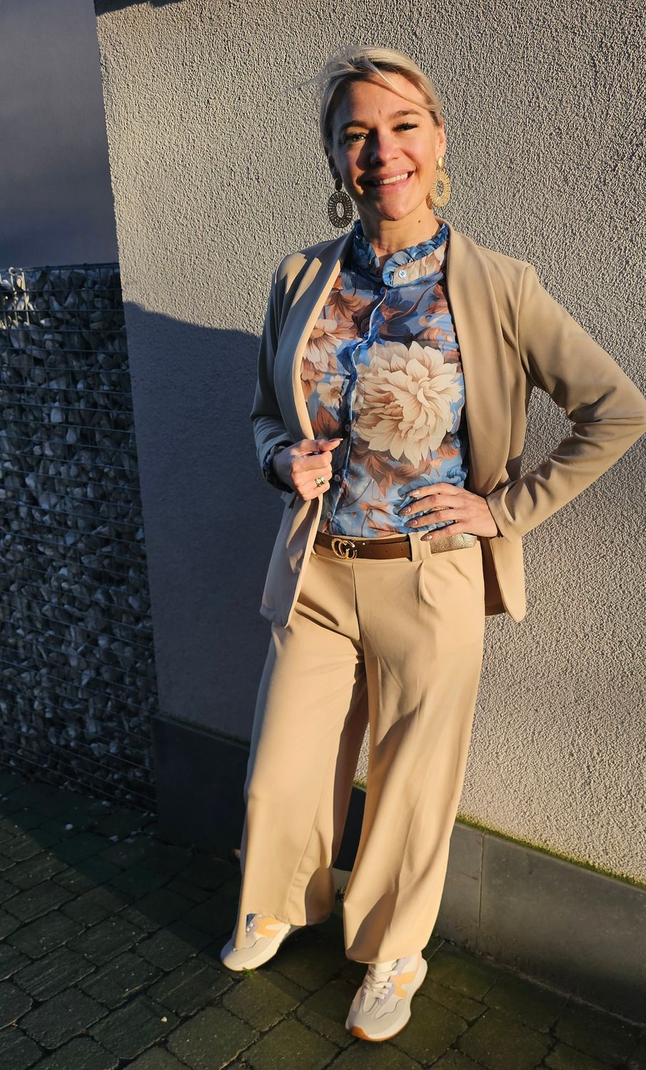 Broek Mora met riem - Beige