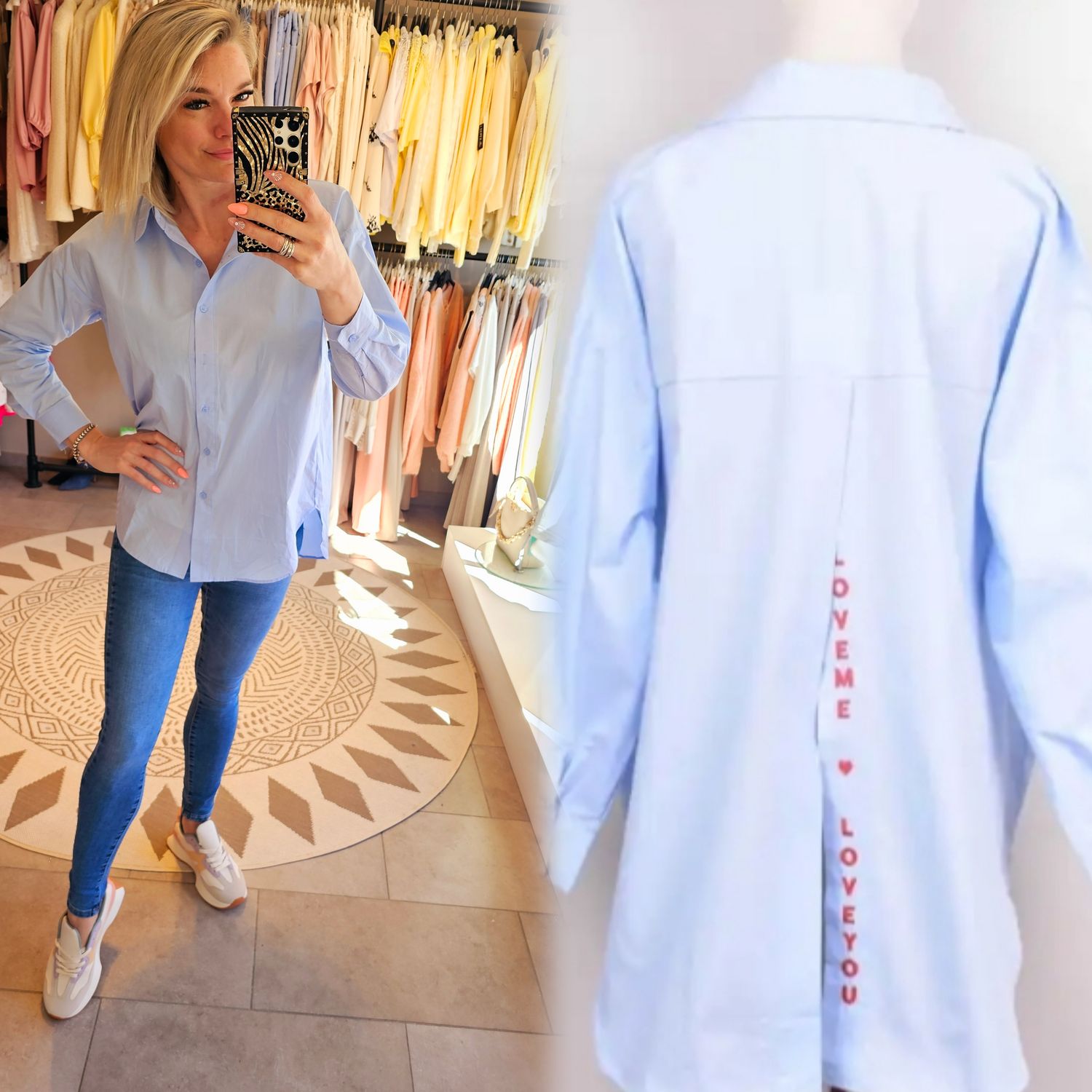 Blouse Sarah - Licht blauw