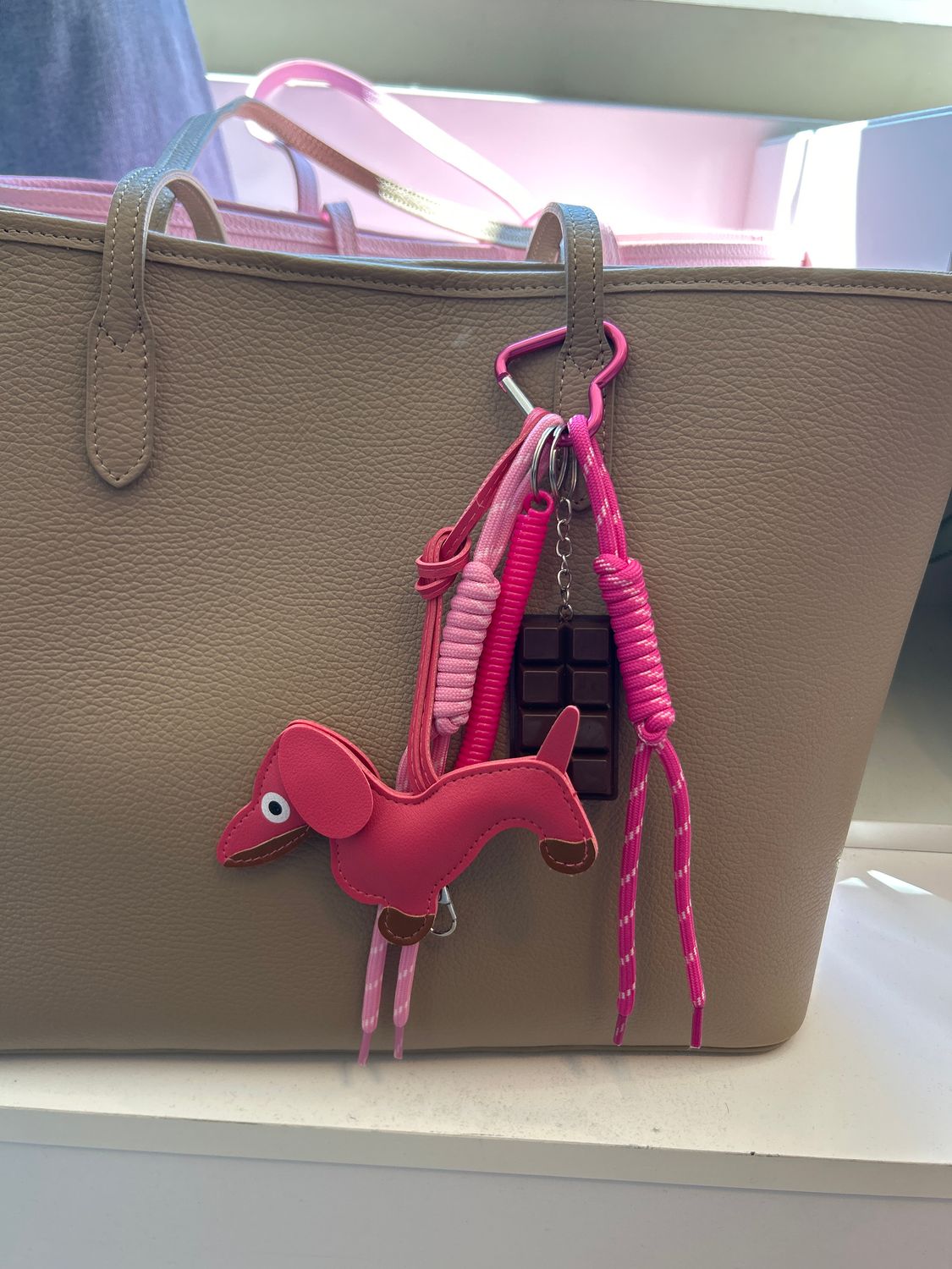 sleutelhanger Teckel - Roze