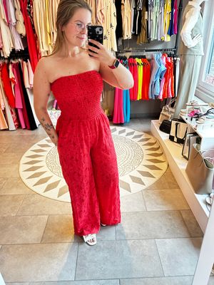 Jumpsuit Kelsey - Koraalrood