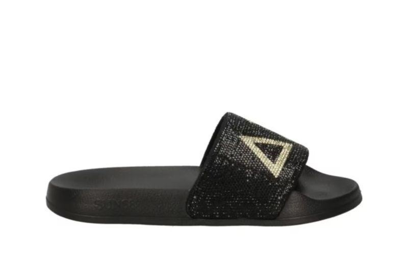 Slippers Sun 68 zwart glitter