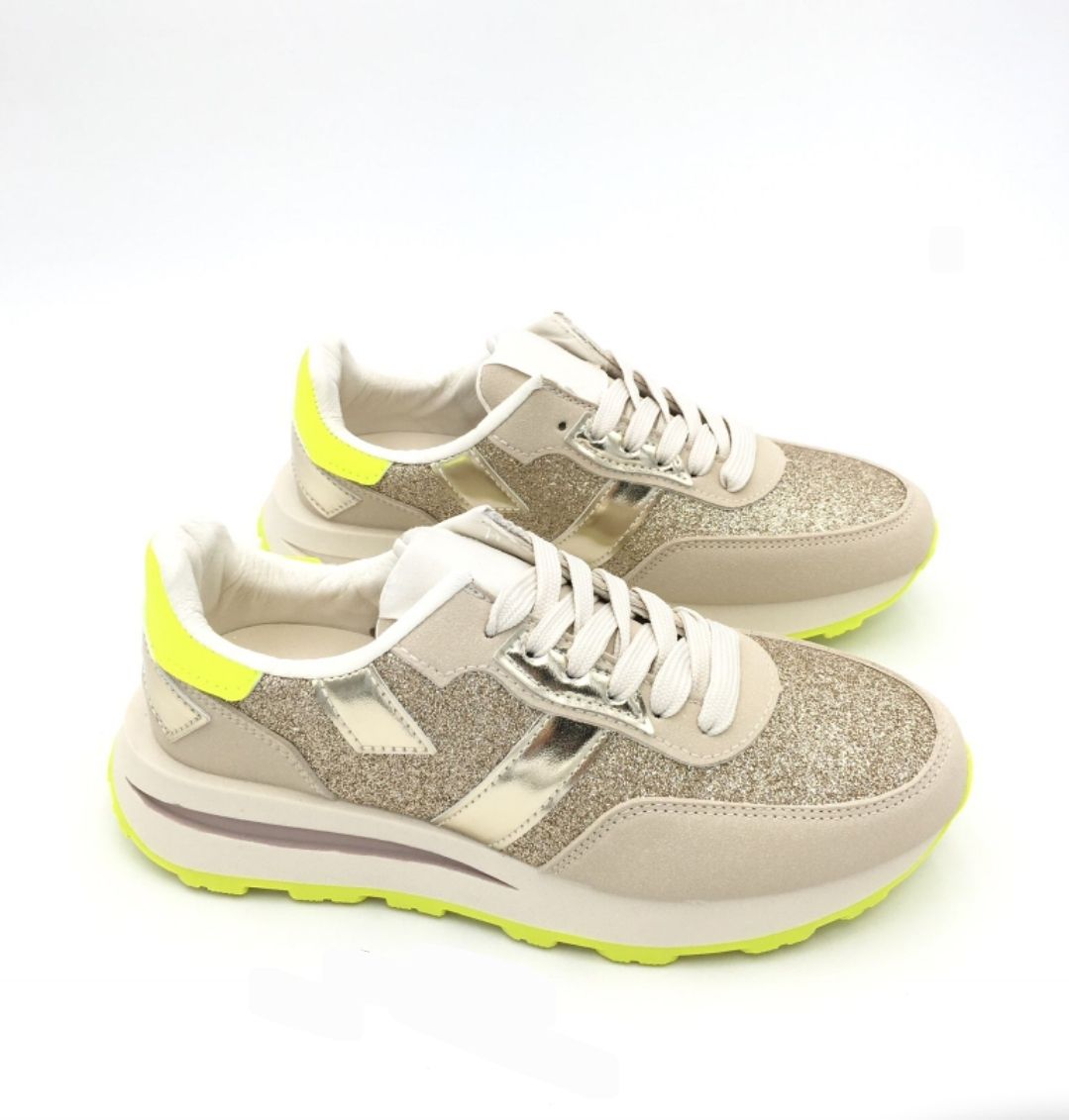 Sneaker fluo glitter