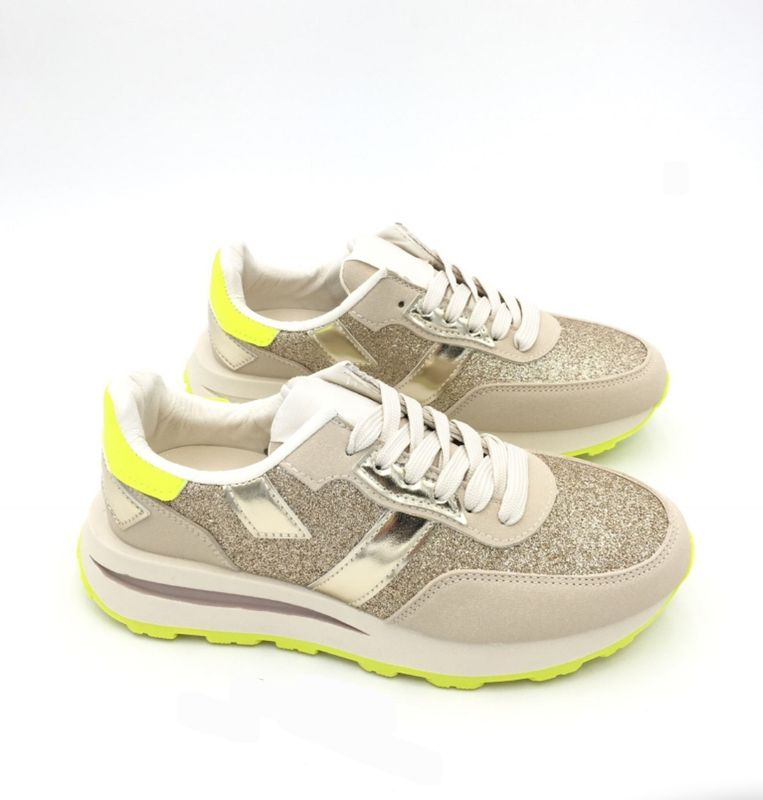 Sneaker fluo glitter