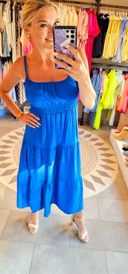 Maxi dress Chloë - Cobalt blauw