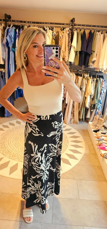 Rok - Imke - Zwart/beige