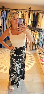 Rok - Imke - Zwart/beige