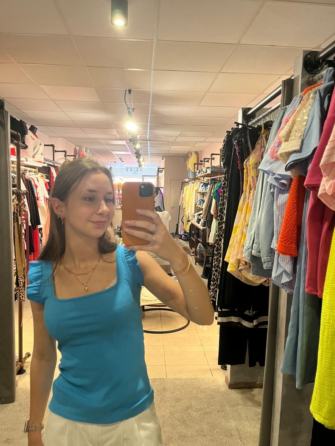 Top Aylin - blauw
