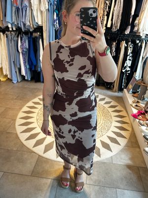 Kleed Cow - Bruin/beige