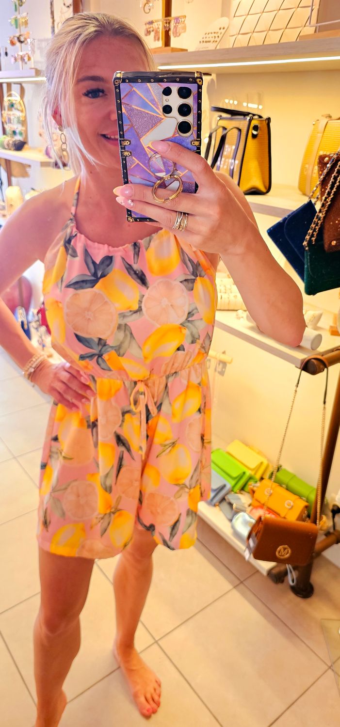 Playsuit Amalfi - geel/roze